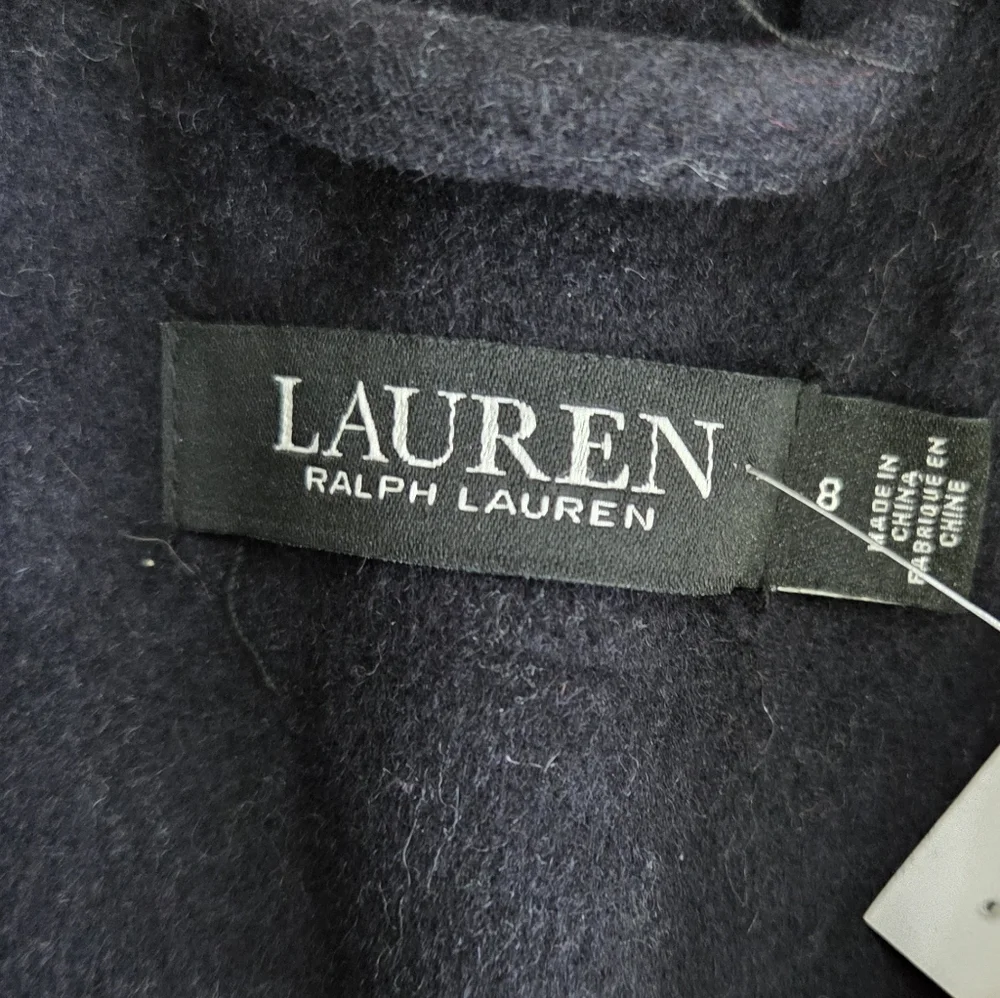 NWT - Lauren Ralph Lauren Women's Wool Blended Logo Patch Coat - US 8/M - Picture 15 of 16